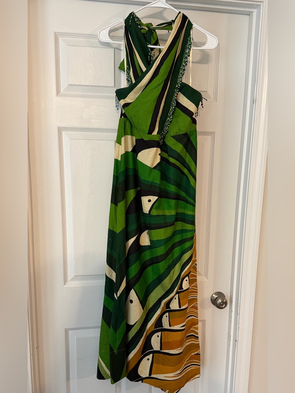 FARM Rio Linen Toucan Halter Midi Dress - Picture 4 of 5